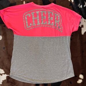 “Six Flags Fiesta Texas” Cheer- Kids Two-Tone Pink and Gray T-Shirt!
